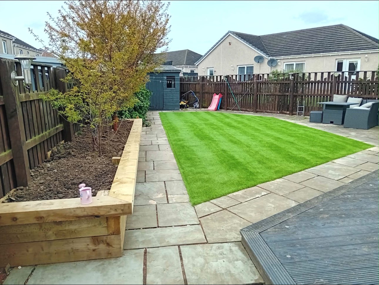 Completed garden landscaping